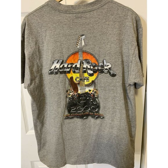 Hard Rock Cafe Gray Men’s Sz L 2000 Evolution of Rock Las Vegas T-Shirt - Picture 8 of 8